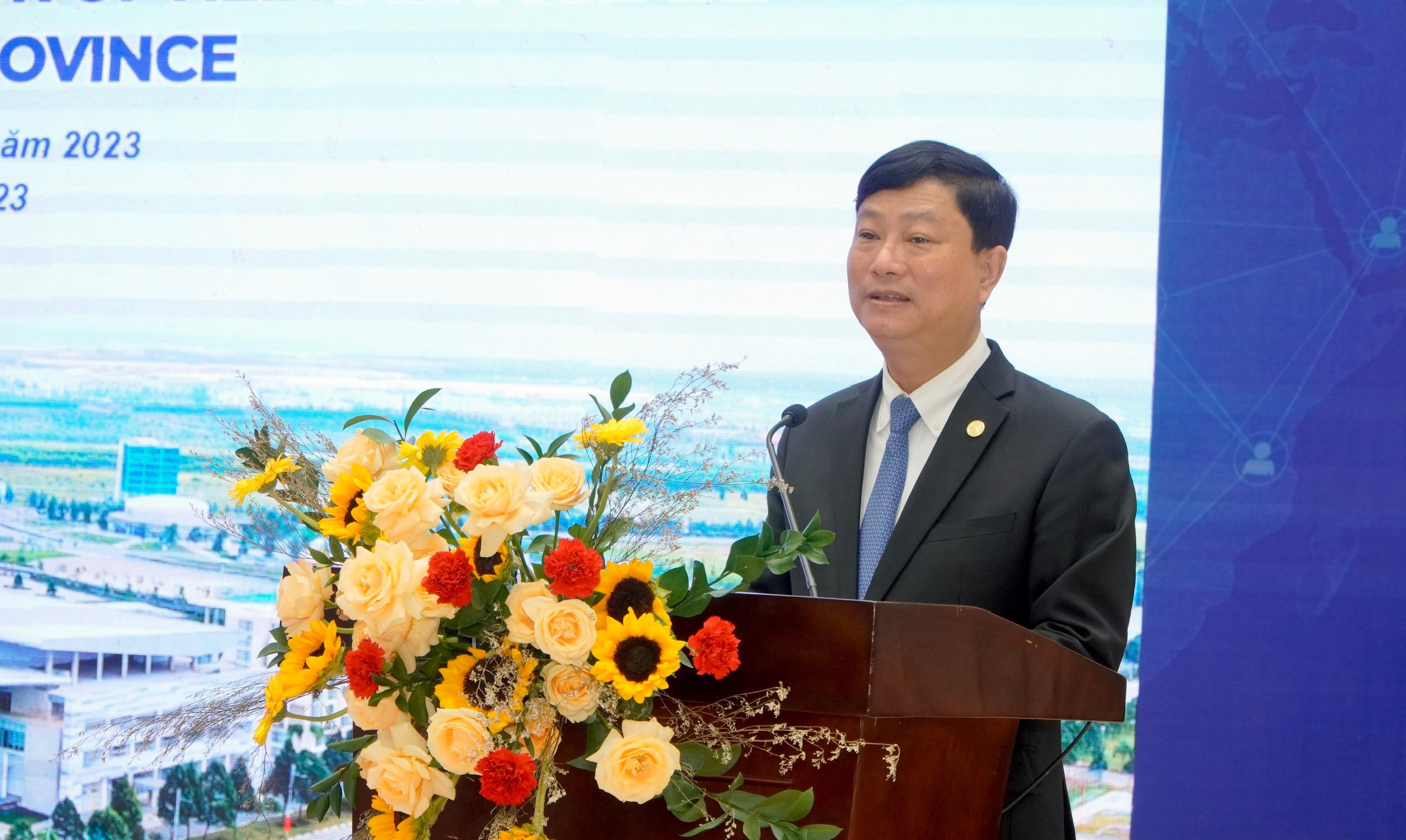 Đồng chí Võ Văn Minh - Chủ tịch UBND tỉnh Bình Dương phát biểu tại chương trình.